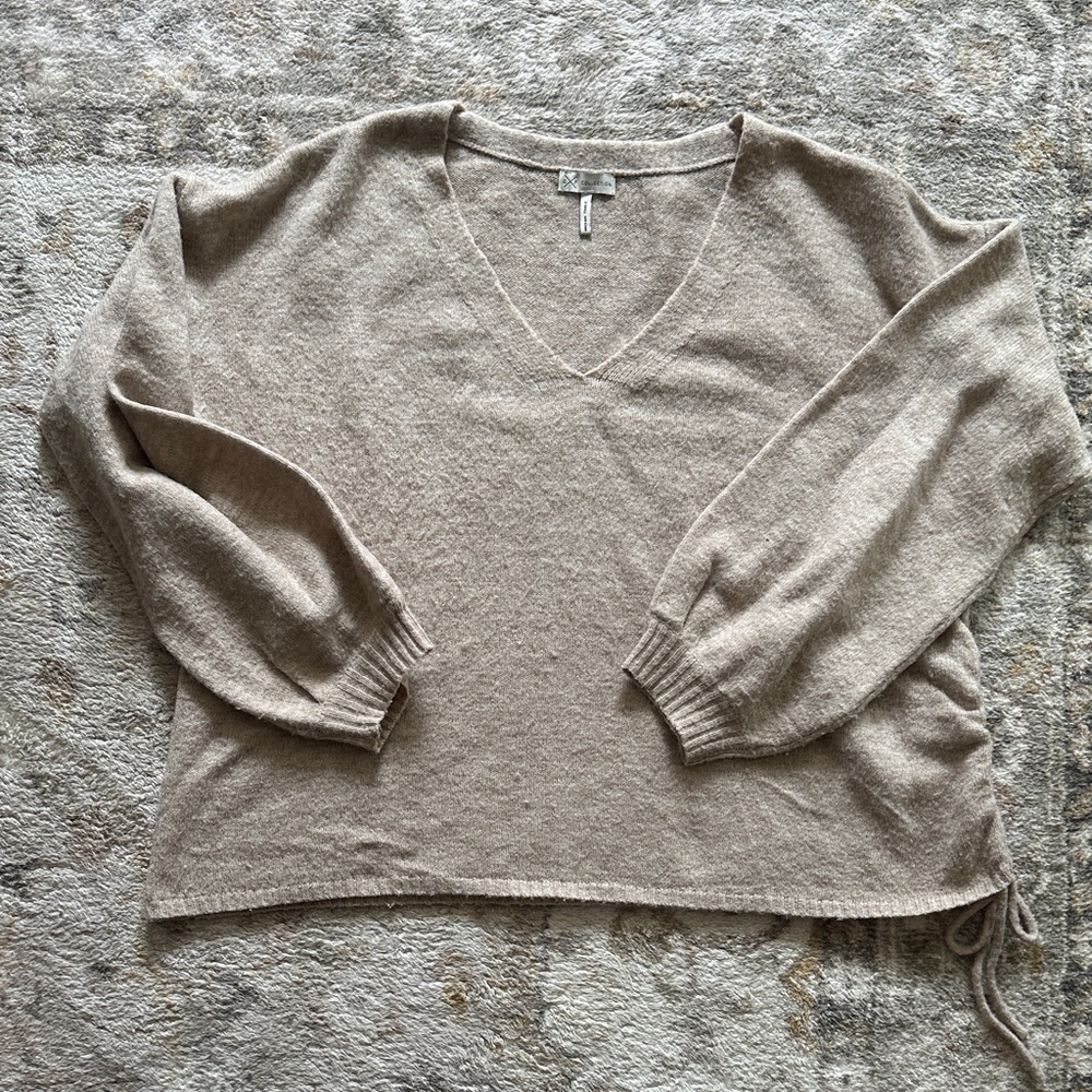 Gentle Fawn Beige V-Neck Sweater